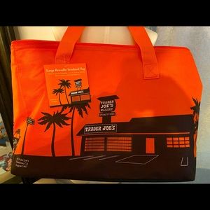 RARE HTF Large Orange Trader Joe’s Insulated Bag